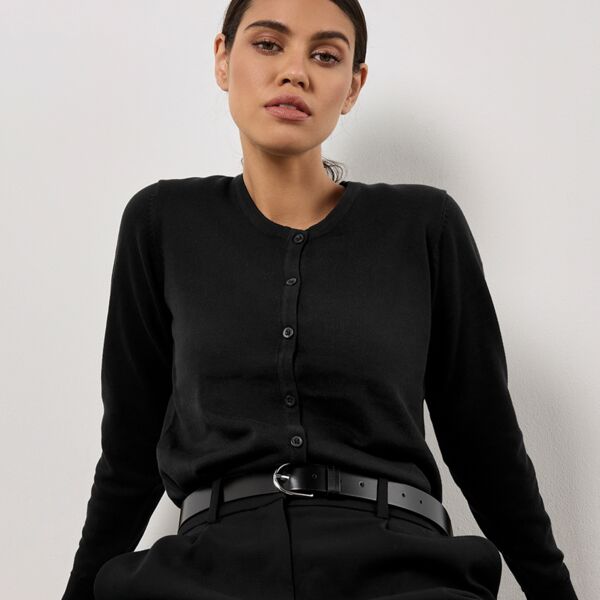 Kustom Kit Ladies Arundel Round Neck Cardigan Thumbnail