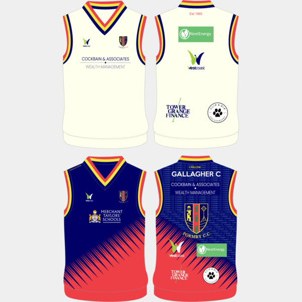 Formby CC - T20 Sleeveless Reversible Jumper - Youth Sizes Thumbnail