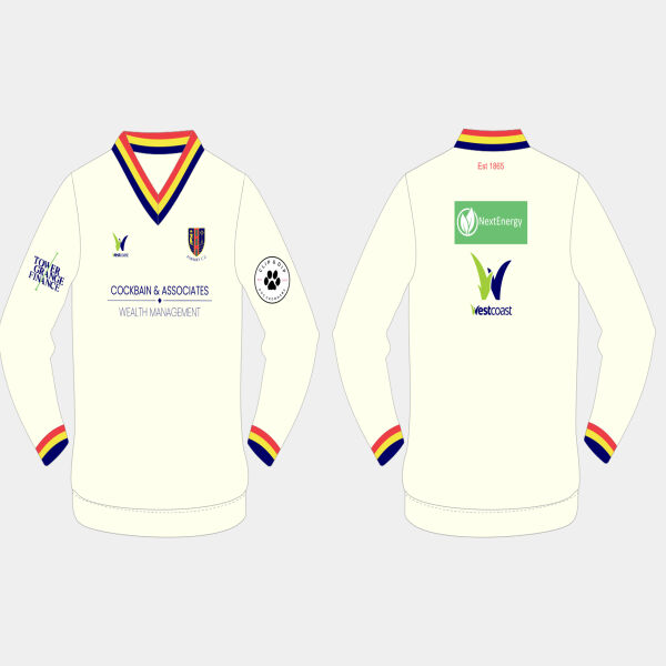Formby CC - Long Sleeve White Playing Jumper - Youth Sizes Thumbnail